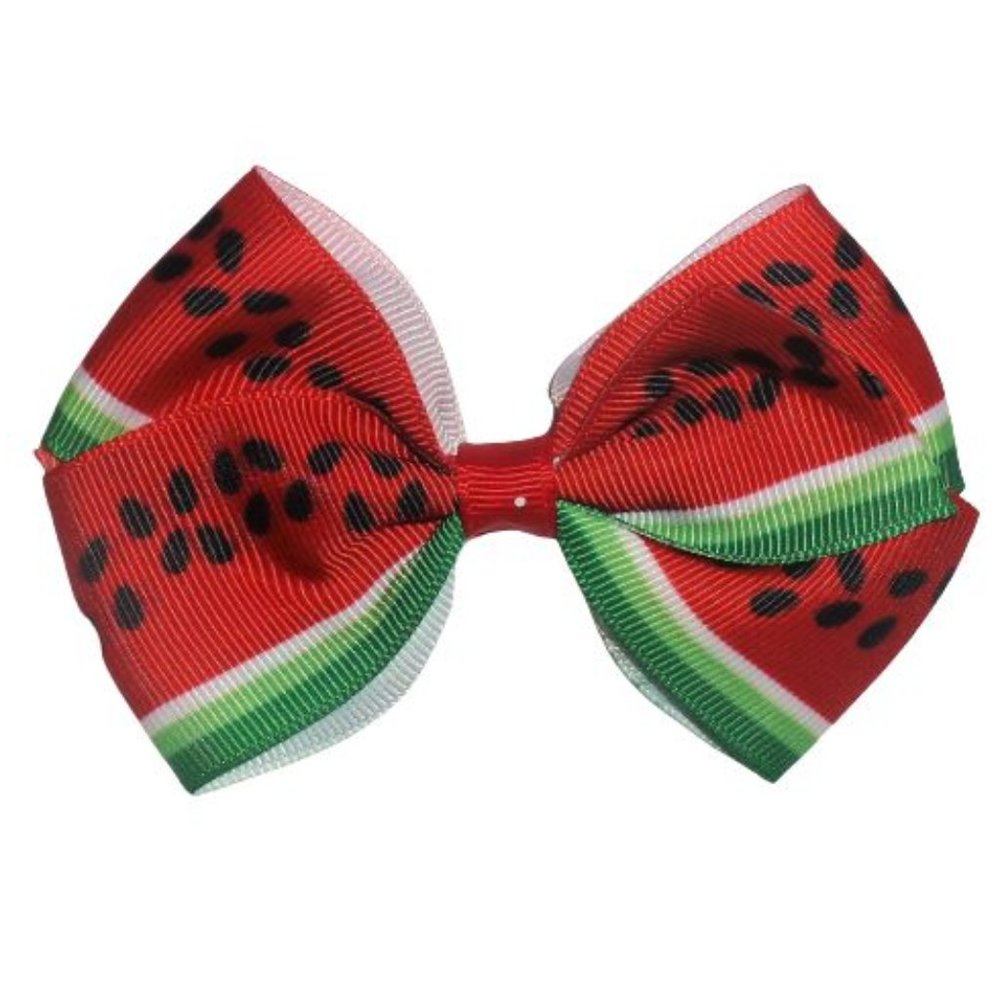 Watermelon Girls Hair Bow Clip 4 Inches